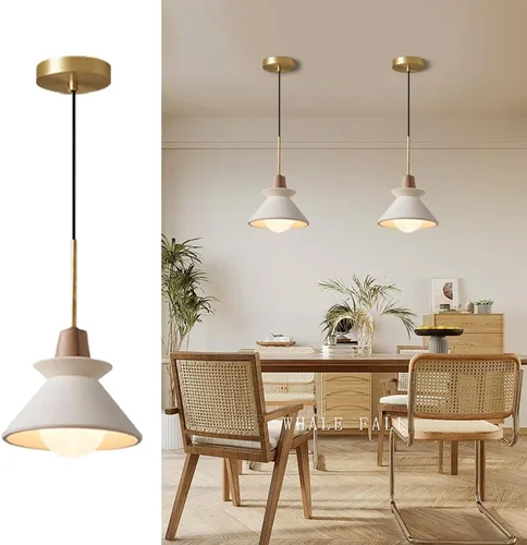 Miniatura 9 de Luces colgantes de hormigón de 7.5 pulgadas, para isla de cocina, pantalla de piña, lámpara industrial, lámpara colgante de cemento nórdico