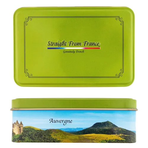 Miniatura 3 de Straight from France Genuinely French, Surtido de mini gelatinas de frutas francesas (Pates de Fruit), 5 sabores en lata de regalo de dulces