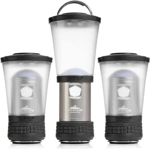 Miniatura 9 de Cascade Mountain Tech Linterna LED impermeable IPX4 desplegable con 4 modos de luz, paquete de 3
