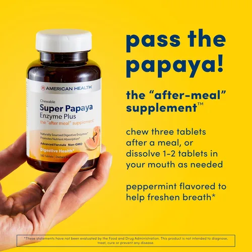 Miniatura 4 de American, Suplemento Multi-Enzyme-Plus, Super Papaya, 360 unidades, 043653, 1, 1