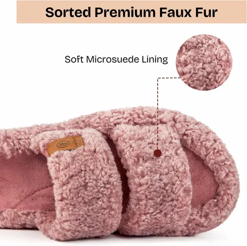 Miniatura 4 de EverFoams - Pantuflas de punta abierta para mujer, suaves y cómodas, de espuma viscoelástica, para interiores