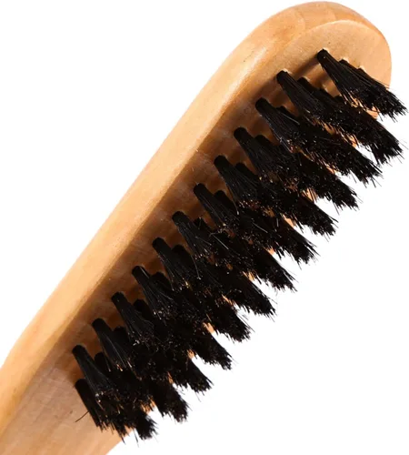 Miniatura 5 de Cepillo profesional en forma de V para enderezar el cabello, herramientas de peinado cerdas de jabalí Cepillo de doble cara Abrazadera de peine
