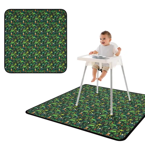 Miniatura 37 de BapronBaby Adventure Awaits - Tapete impermeable para debajo de sillas altas, suelos, mesas, tiempo de juego o artes y manualidades, lavable a