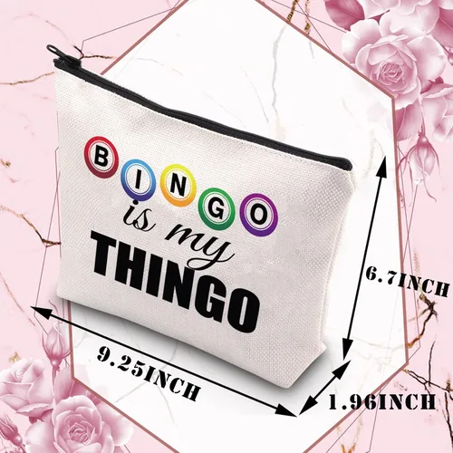 Miniatura 2 de BDPWSS Regalos divertidos de bingo bolsa de maquillaje de bingo regalo de jugador de bingo Bingo es mi Thingo para jugador de bingo regalo regalo