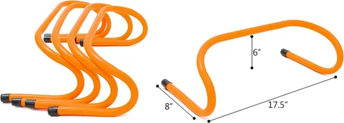Miniatura 2 de Pack de 5 vallas de entrenamiento, de 6 pulgadas, de Trademark Innovations Naranja
