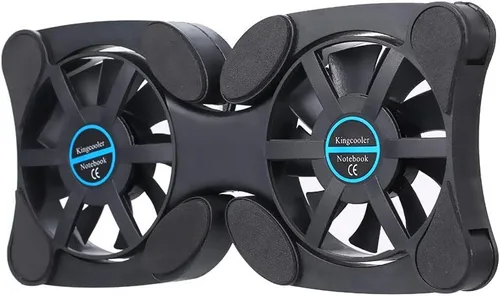 QUZHI Mini portátil plegable plegable USB ventilador dual enfriador almohadilla de enfriamiento para PC portátil portátil 7