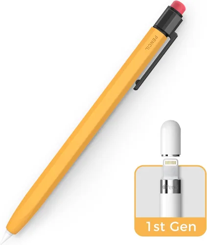 Miniatura 8 de TRONWIN Funda para Apple Pencil de 1ª generación, funda de silicona con agarre perfecto, diseño clásico con clip resistente compatible con Apple