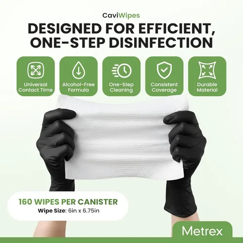 Miniatura 3 de CaviWipes HP - Toallitas desinfectantes para superficies – Fórmula de peróxido de hidrógeno, tiempo de contacto universal de 1 minuto, listas