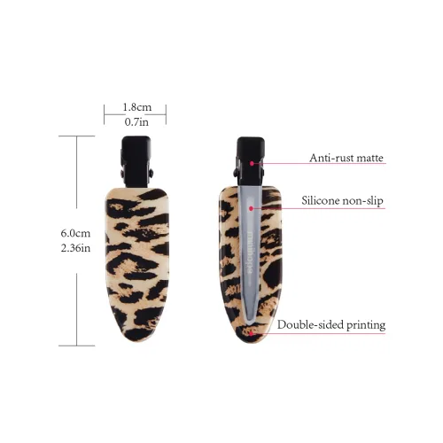 Miniatura 2 de 12 piezas de pinzas para el cabello suaves, pinzas planas para peinar el cabello 12 unidades (animal)..