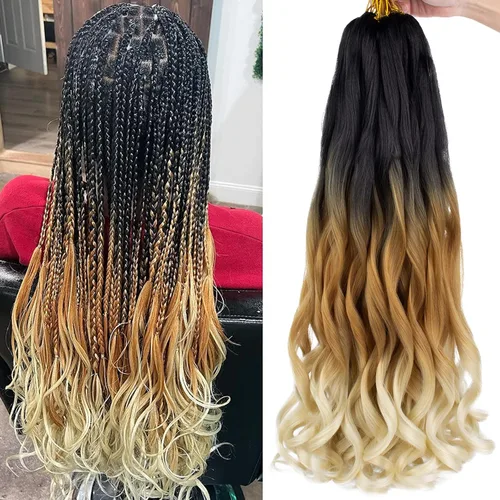 Miniatura 49 de Unionbeauty - Cabello rizado francés trenzado de 10 pulgadas, trenzas rizadas estilo Bob francés, cabello de ganchillo, 8 paquetes de trenzas