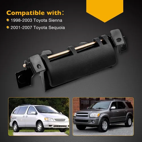Miniatura 6 de Manija de portón trasero y pestillo de Gledewen para Toyota Sienna 1998-2003, Toyota Sequoia 2001-2007 Reemplaza# 69090-08010, 69090-0C080, 79600