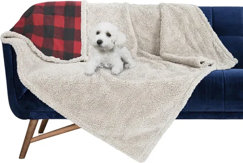 Miniatura 28 de Kritter Planet - Manta impermeable y a prueba de orina para perros grandes; manta suave, reversible y a prueba de líquidos para proteger el sofá