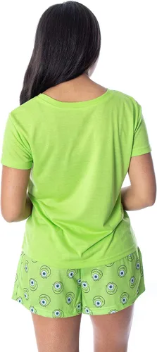 Miniatura 5 de Disney Monsters Inc. Sulley - Conjunto de pijama de 2 piezas para mujer, Verde lima