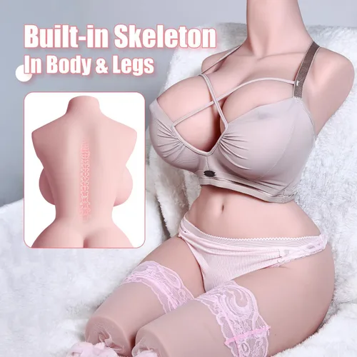 Miniatura 3 de Muñeca sexual de 38 libras, masturbación masculina para hombres, torso femenino de tamaño completo, realista con pechos grandes, trasero