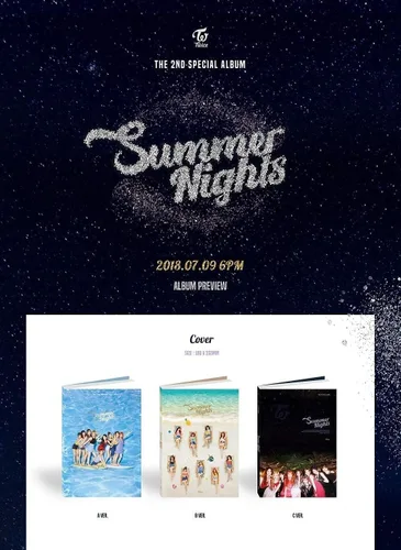 Miniatura 2 de TWICE - Summer Nights (2º Álbum Especial) Álbum+Juego de tarjetas de fotos extra (versión aleatoria)