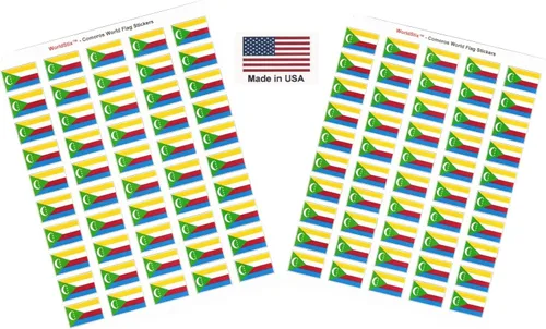 Miniatura 312 de 100 calcomanías de la bandera de Alaska; 1.5" x 1" hechas en Estados Unidos, calcomanías autoadhesivas de la bandera del estado para álbumes