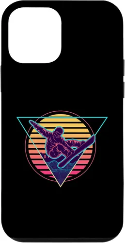 Miniatura 12 de iPhone 15 Retro Futuristic Snowboarder Synthwave Snowboarding Case