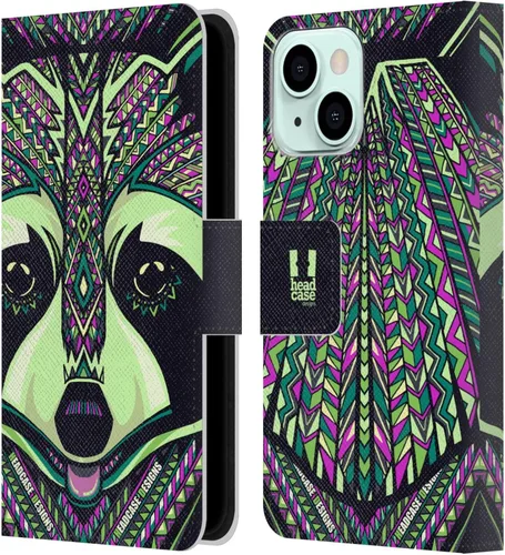 Miniatura 16 de Head Case Designs Bear Aztec Animal Faces 2 Leather Wallet Case Compatible with Apple iPhone 13 Mini