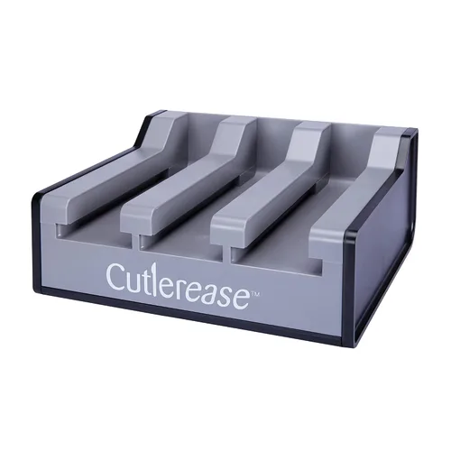 Miniatura 2 de WNA Cutlerease® Starter Pack - Dispensador higiénico de cubiertos - Tenedor, cuchillo, cuchara gris grande