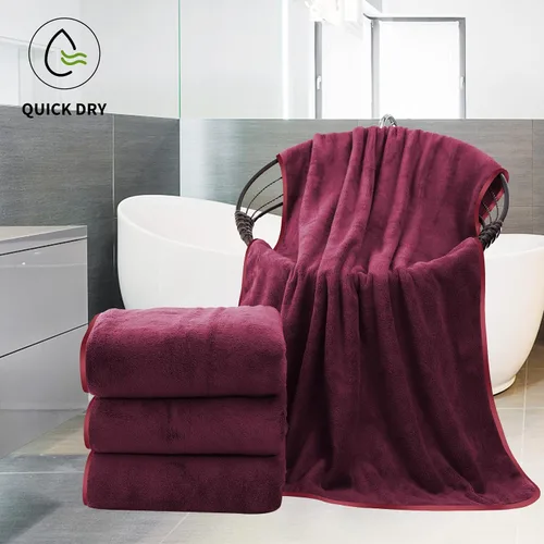 Miniatura 2 de Cosy Family Juego de toallas de microfibra de 8 piezas, 2 toallas de baño, 2 toallas de mano y 4 paños de lavado, toallas ultra suaves y altamente