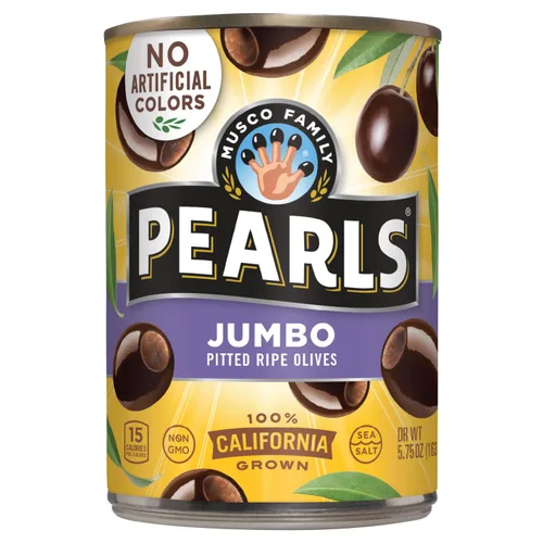 Miniatura 13 de PEARLS Aceitunas negras maduras sin hueso, extra grandes, 6 onzas, 12 latas