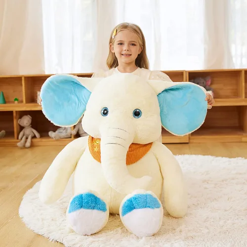 Miniatura 4 de EARTHSOUND Juguete de peluche de elefante gigante, de 30 pulgadas, juguetes suaves y grandes, tamaño grande, enorme y esponjoso, de gran
