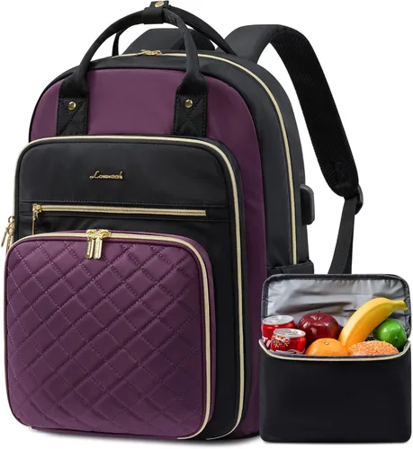 Miniatura 8 de LOVEVOOK Mochila para computadora portátil para mujer, mochila para trabajo de viaje, bolsa de computadora para enfermera, profesora, bolsa