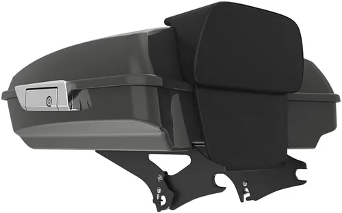 Miniatura 323 de King Tour Pack para Harley Alpine Green, cierre de paquete turístico, portaequipajes superior, soporte de montaje negro, placa de metal para Harley