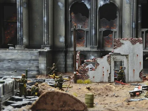 Miniatura 18 de Italeri 6195S Juego de batalla 1:72 1945 Fall of the Reichs, edificio, fabricación de modelos de soporte, manualidades, pasatiempos, pegado, kit