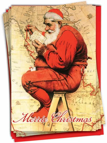 Miniatura 8 de The Best Card Company Paquete de 12 tarjetas de felicitación de Navidad con sobres, vacaciones de humor para hombres y mujeres