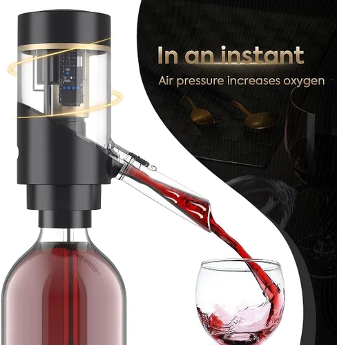 Miniatura 3 de Aireador eléctrico de vino, bomba dispensadora de vino, vertedor automático de vino, decantador de vino instantáneo, oxigenador de vino de un toque