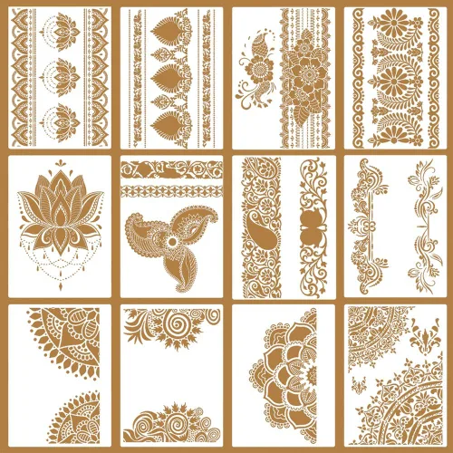 Miniatura 10 de Plantillas navideñas para pintar madera, 16 unidades, 6 pulgadas, reutilizables, grandes, plantillas de Navidad para adornos, manualidades, 16