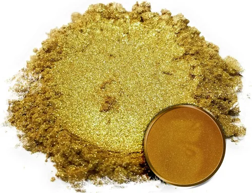 Miniatura 7 de Pigmentos Eye Candy Oro Mica en Polvo Premium - Kin Gold (25gr) - para Epoxi, Resina, Jabón, Pintura, Carpintería, Vaciado de Acrílico, Bombas