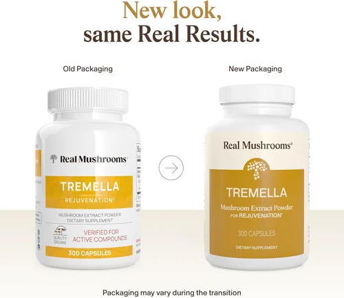Miniatura 2 de Real Mushrooms Tremella - Extracto de hongo de 120 unidades para rutina diaria de bienestar, vegano, sin OMG, suplementos orgánicos, suplemento