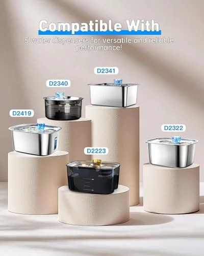 Miniatura 2 de Bomba de fuente de agua para perros de repuesto para dispensador de fuente grande de acero inoxidable de 3 galones, bomba de agua de repuesto