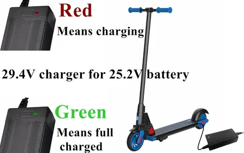 Miniatura 6 de Cargador eléctrico de 29.4 V, 6 enchufes de repuesto para batería de litio de 25.2 V, scooter Gotrax, Jetson, hiboy