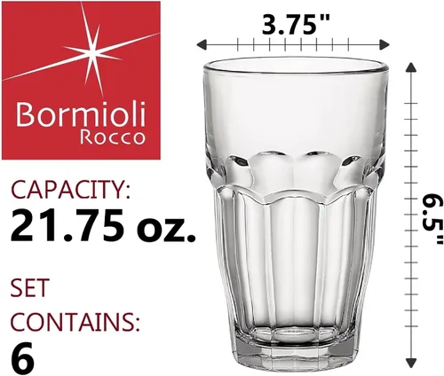 Miniatura 2 de Bormioli Rocco Vaso súper refrigerante apilable Rock Bar de 21.75 onzas (juego de 6)