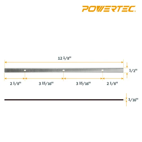 Miniatura 4 de POWERTEC Cuchillas cepilladoras de 12 pulgadas para Craftsman 21722, 21780, Harbor Freight Central Machinery Surface Planer 95082, repuesto