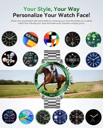 Miniatura 8 de SOUYIE Reloj inteligente militar resistente para hombres, AMOLED 1.43 pulgadas, pantalla HD de 1.43 pulgadas, respuesta de llamadas Bluetooth