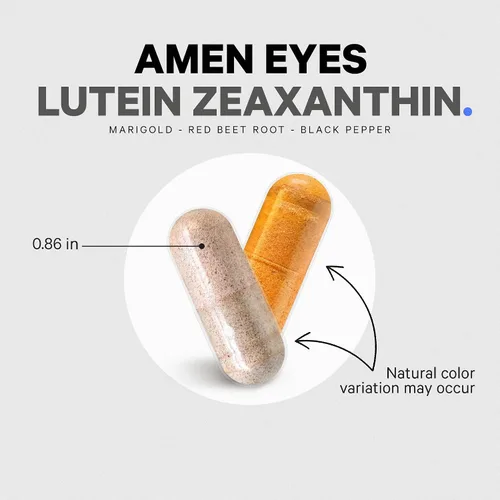 Miniatura 8 de Amen Ojos Luteína Zeaxantina Suplemento – Vitaminas para los ojos – Luteína y zeaxantina de extracto de caléndula, polvo de raíz de remolacha roja