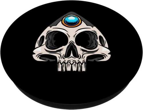 Miniatura 2 de Cabeza de esqueleto paranormal gótico Ouija Board Planchette PopSockets intercambiables PopGrip
