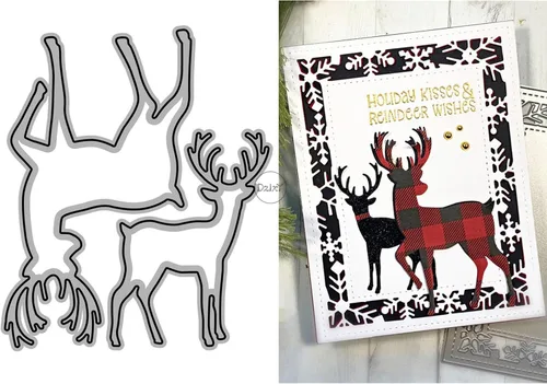 Miniatura 20 de DzIxY Hermosos troqueles de corte de metal con estrellas de árbol de Navidad para hacer tarjetas, juegos de troqueles de papel para grabar, álbum