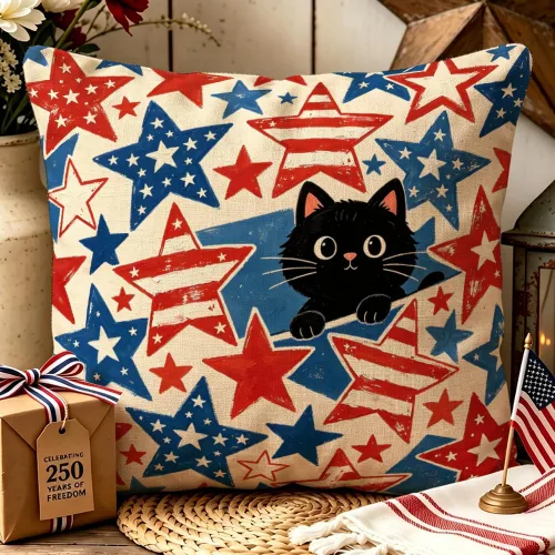 Miniatura 14 de ArogGeld Patriotic Pillow Covers 16x16 Inch 4th of July Dog Decorations America Flag Striped Star Throw Pillow Covers Personalized Funny 250th