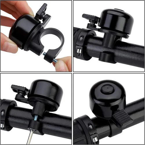 Miniatura 3 de Timbre de Bicicleta Timbre de Bicicleta Sonido Nítido para Adultos Niños Niños Niñas Negro