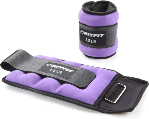 Miniatura 9 de RitFit Ankle Weights - A Pair of 2/3/4/6/8/10 LBS, Wrist Weights with Adjustable Straps for Women & Men, Leg Weights for Walking, Running, Yoga