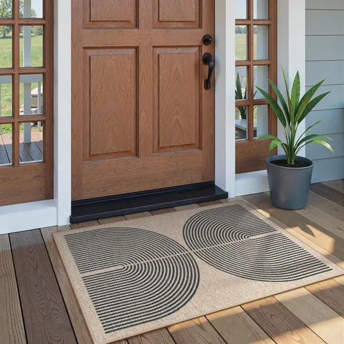 Miniatura 46 de Alfombra Moderna de Yute Fácil de Limpiar Arcoíris Lahome, 2x6 Alfombra de Pasillo Lavable para Cocina, Alfombras de Pasillo para Pasillos, Alfombra