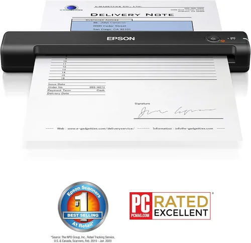 Miniatura 2 de Epson Workforce ES-55R Escáner móvil de recibos y documentos con software de gestión de recibos para PC y Mac