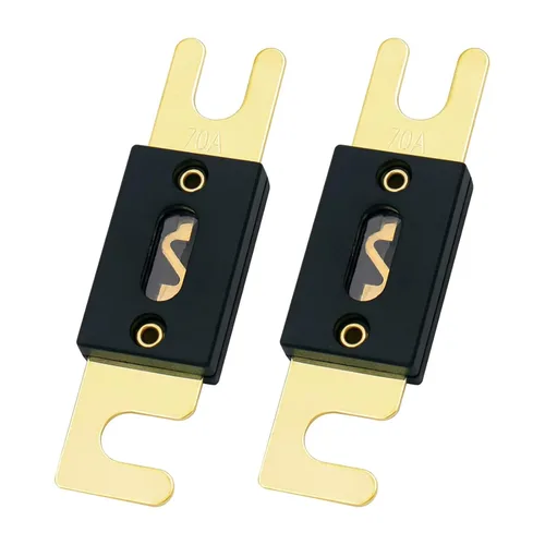 Miniatura 20 de Baomain Paquete de 2 fusibles ANL de 300 A a granel con terminales chapados en oro para audio de automóvil, amplificador, camión, barco, RV