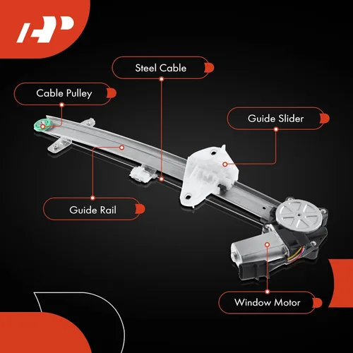 Miniatura 5 de A-Premium Elevalunas eléctrico con motor delantero del lado del conductor compatible con Honda Civic 2016-2018 (solo estilo de carrocería Sedan)