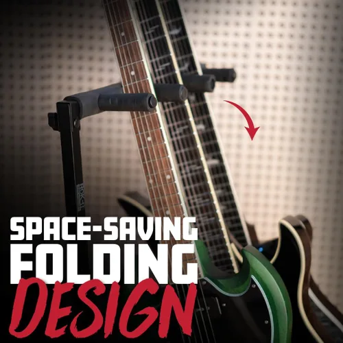 Miniatura 5 de Rok-It - Soporte para múltiples guitarras con diseño plegable, capacidad para hasta 3 guitarras eléctricas o acústicas (RI-GTR-RACK3)